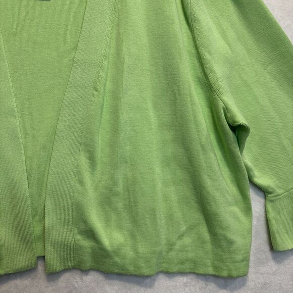 Talbots Women's Open Front Cropped Cardigan Sweater 3/4 Sleeve Flare Size XL NWT - Picture 8 of 16